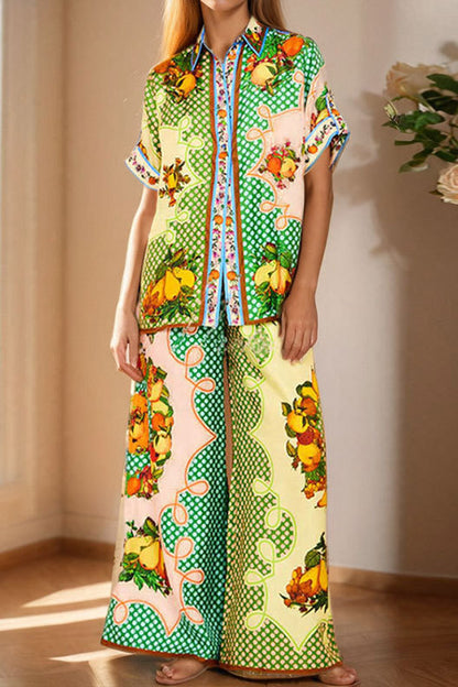 Printed Shirt and Pant Set