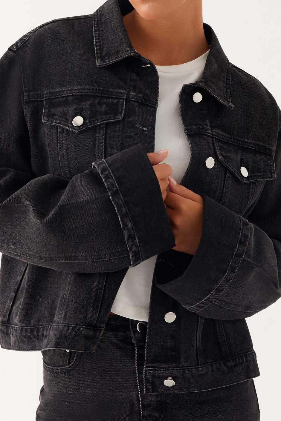 Collared Comfortable Casual Denim Jacket
