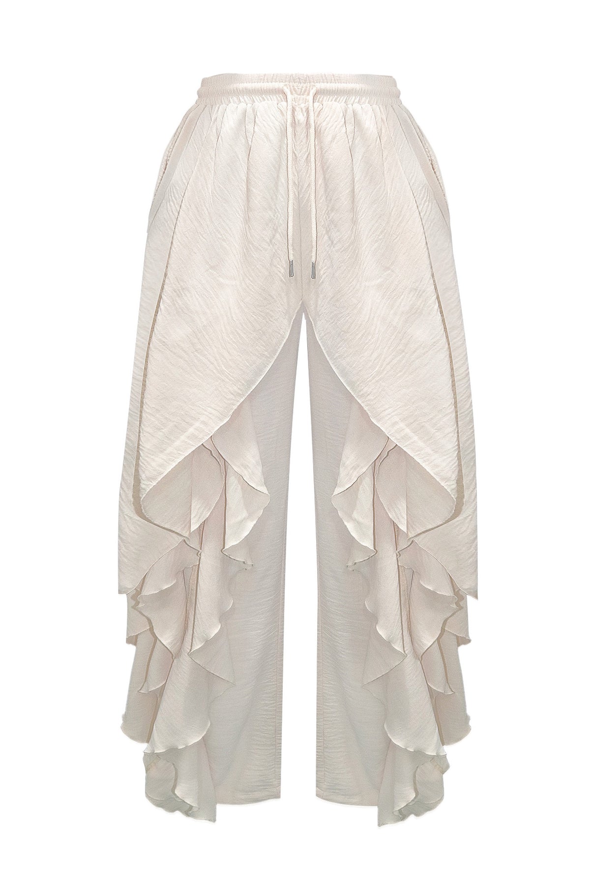 Layered Drape Wide Leg Pant