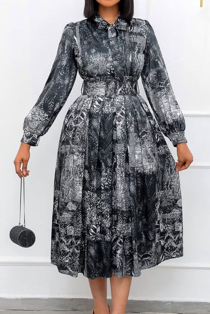 Printed Evening Party Dress