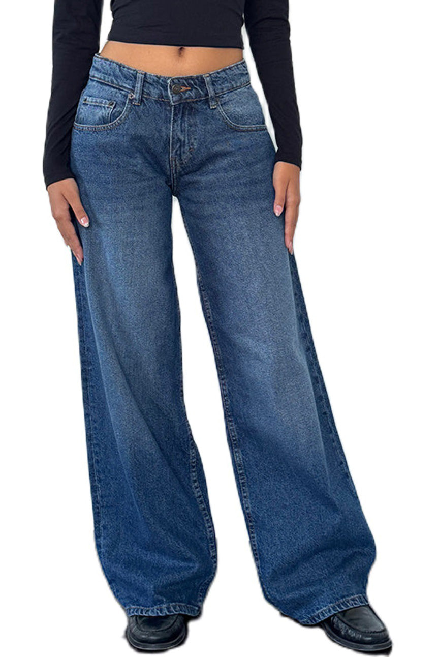 Vintage Low Rise Straight Leg Jeans