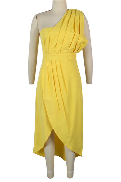 One Shoulder Maxi Dress
