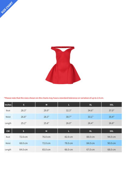 Off Shoulder V Neck Mini Dress