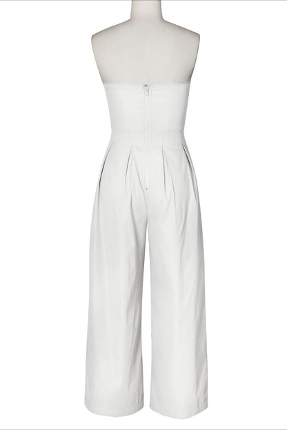 Strapless Wide-Leg Jumpsuit