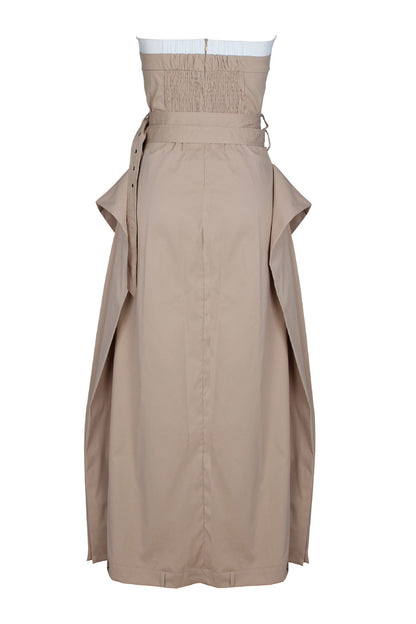 Strapless Buckle Maxi Dress
