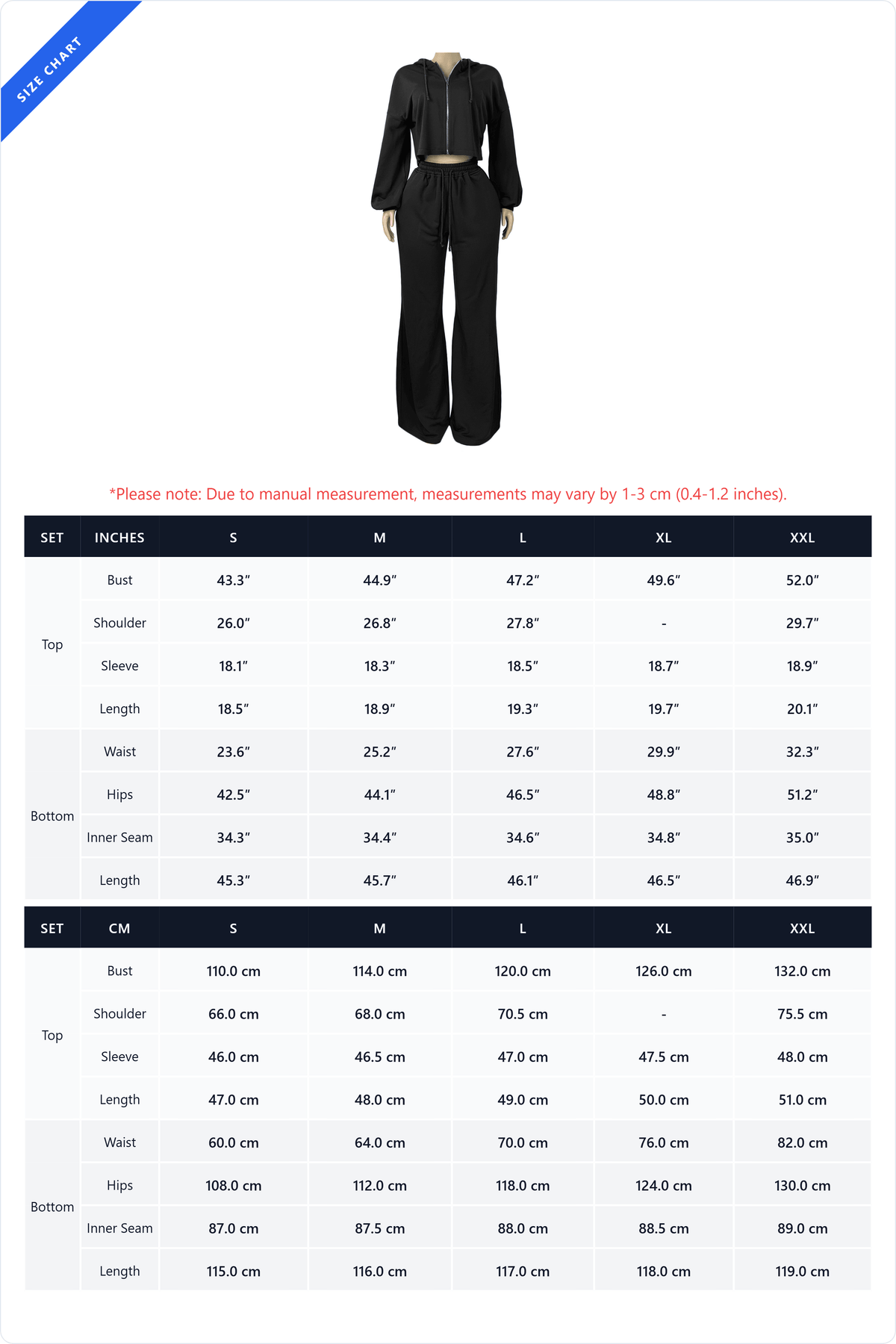 Cropped Zip Hoodie & Wide Leg Sweatpants Set