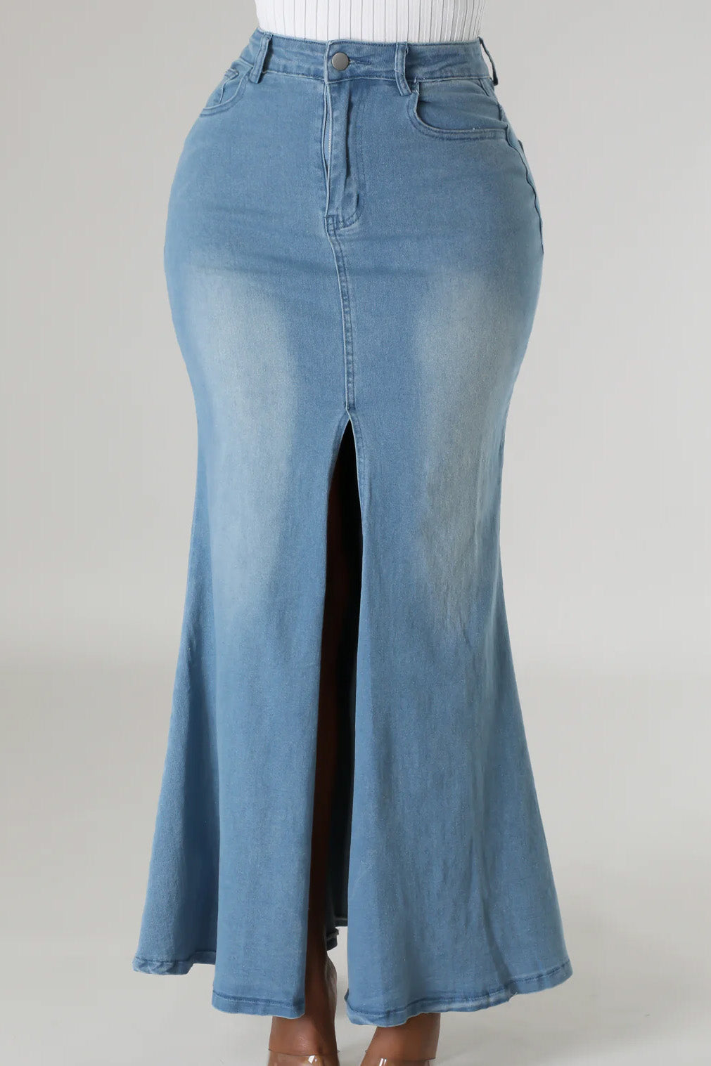 Denim Maxi Skirts