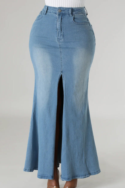 Denim Maxi Skirts