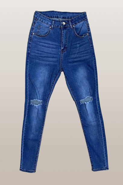 Blue High Waisted Skinny Jeans