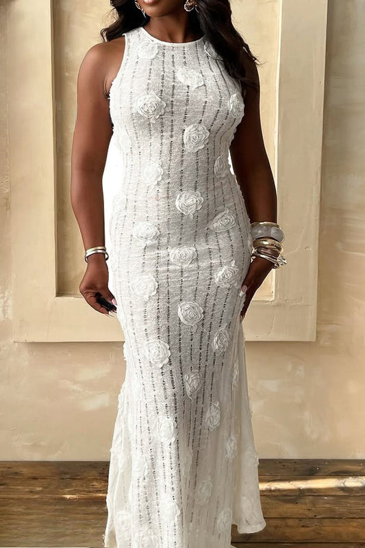 Chic Flower Maxi Dress