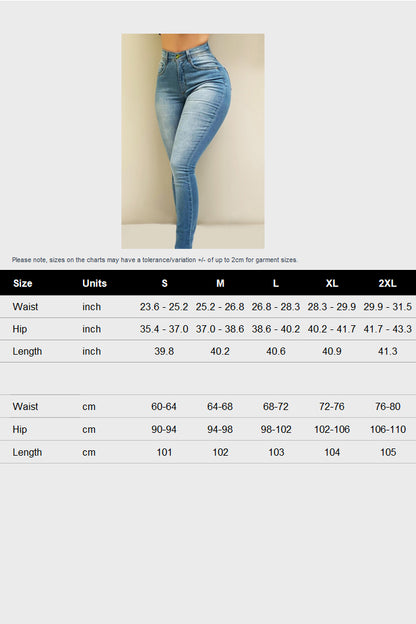 High Waist Stretch Slim Fit Skinny Jeans