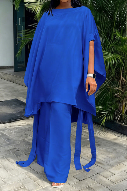 Plus Size Cape & Palazzo Pant Set