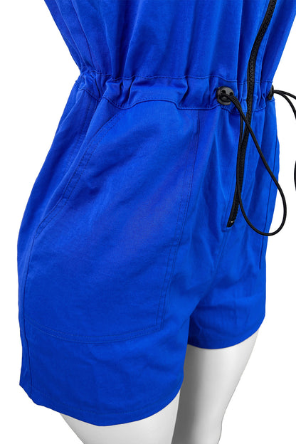 Sleeveless Drawstring Shorts Romper