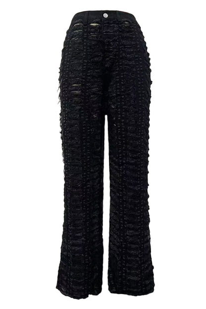 Relaxed Over Distressed Jeans
