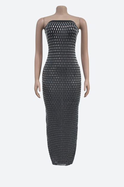Embellished Bandeau Maxi Dress