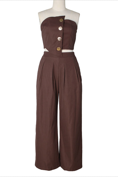 Asymmetrical Bandeau Pant Set
