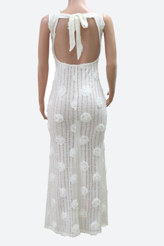 Chic Flower Maxi Dress
