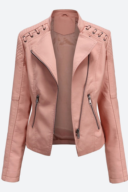 Women Classic Leather Jacket