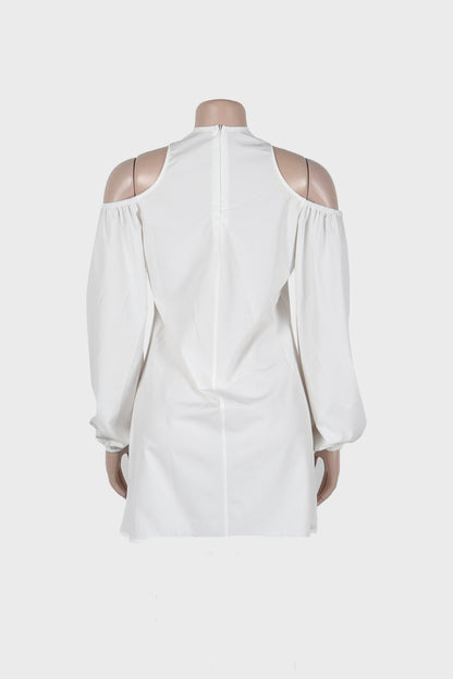 Solid Cold-Shoulder Dress
