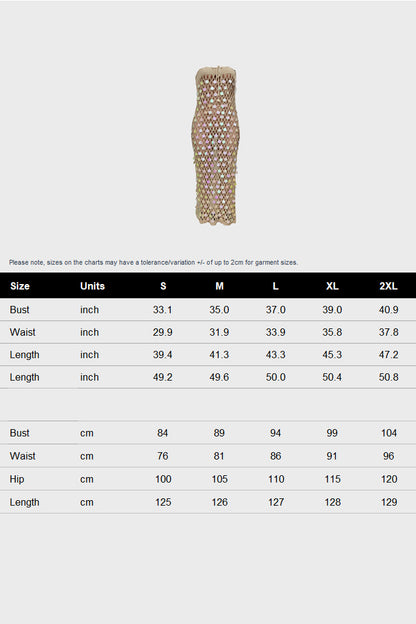 Knitting Strapless Sequin Beach Dress