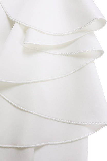 Beaded Ruffled Split Party Dress