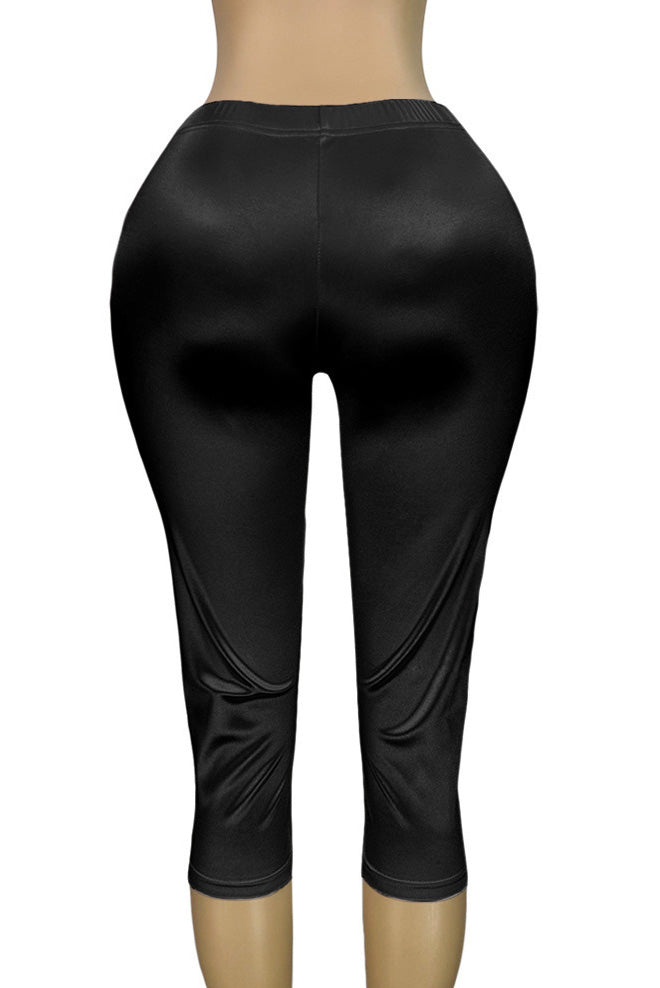 Stretch Satin Capri Pants