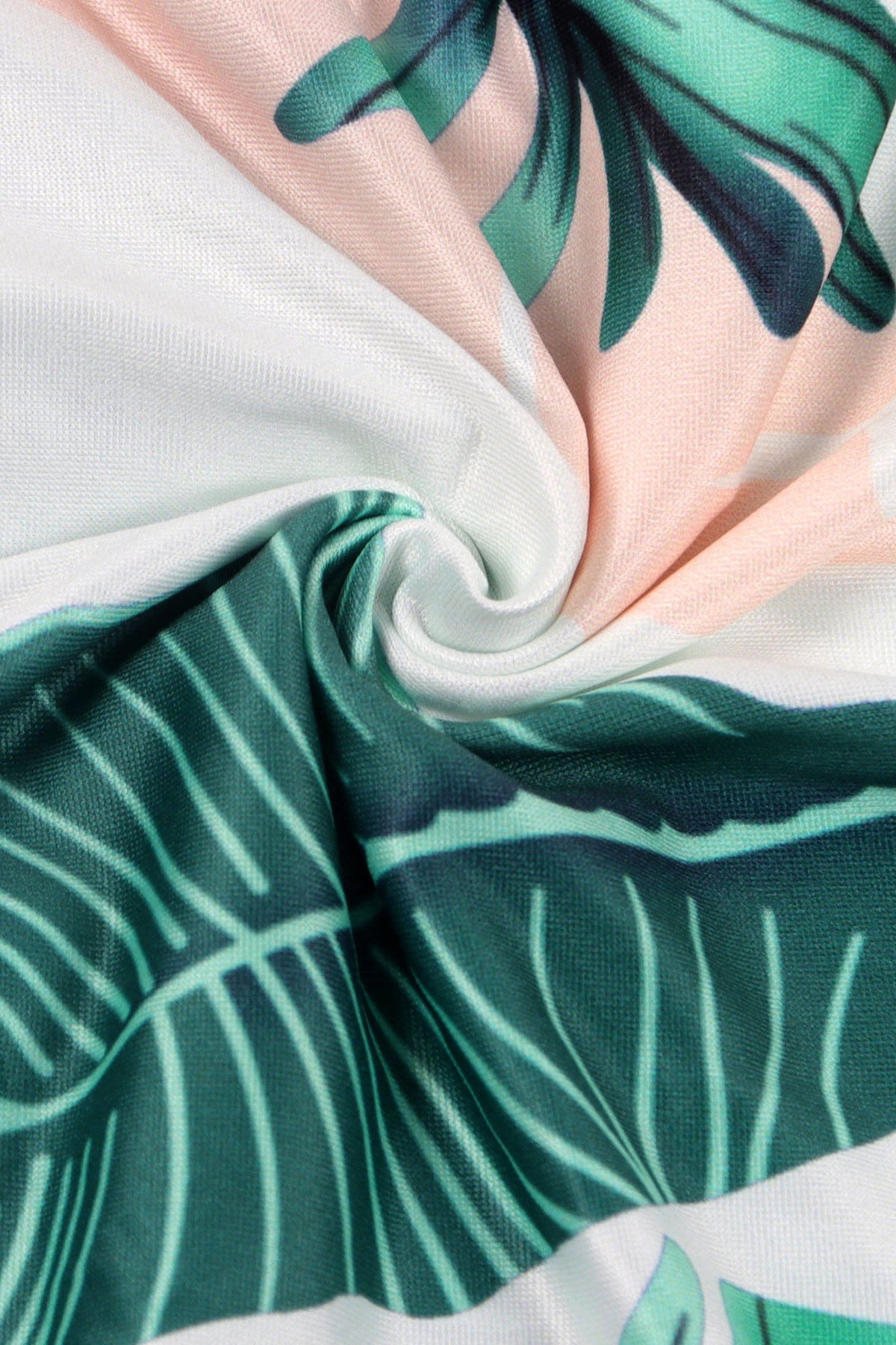 Long Strapless Dress With Slits and Tropical Print