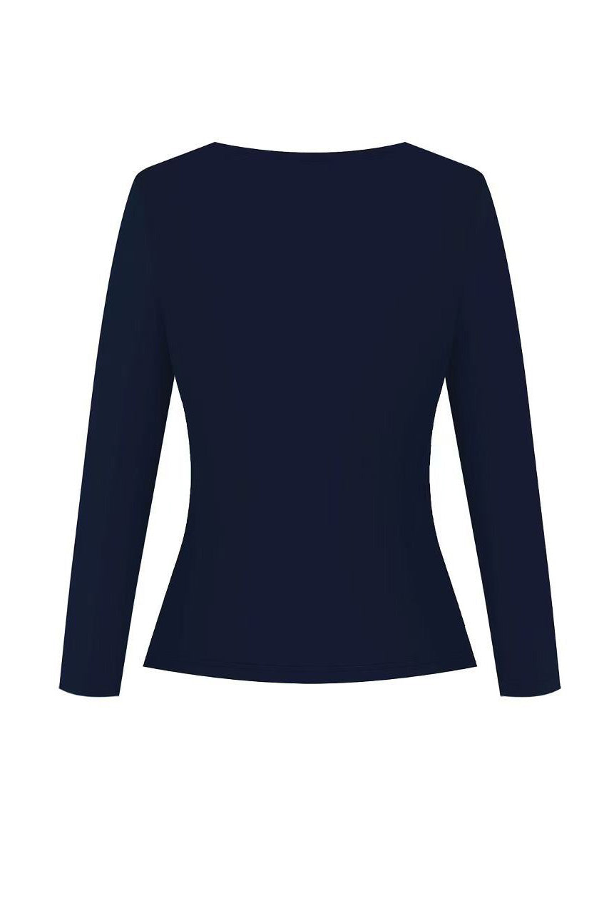 Ruched Wrap Top & Abstract Skirt Set