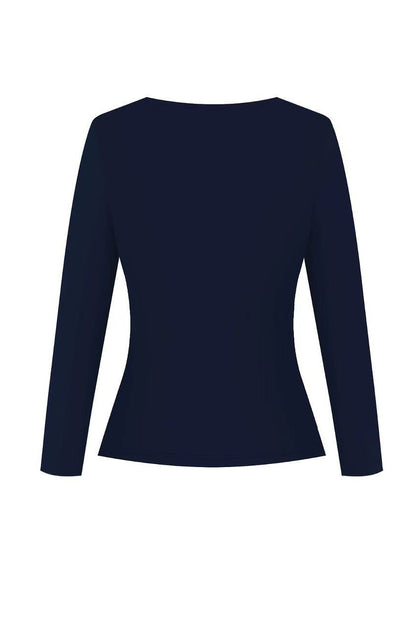 Ruched Wrap Top & Abstract Skirt Set
