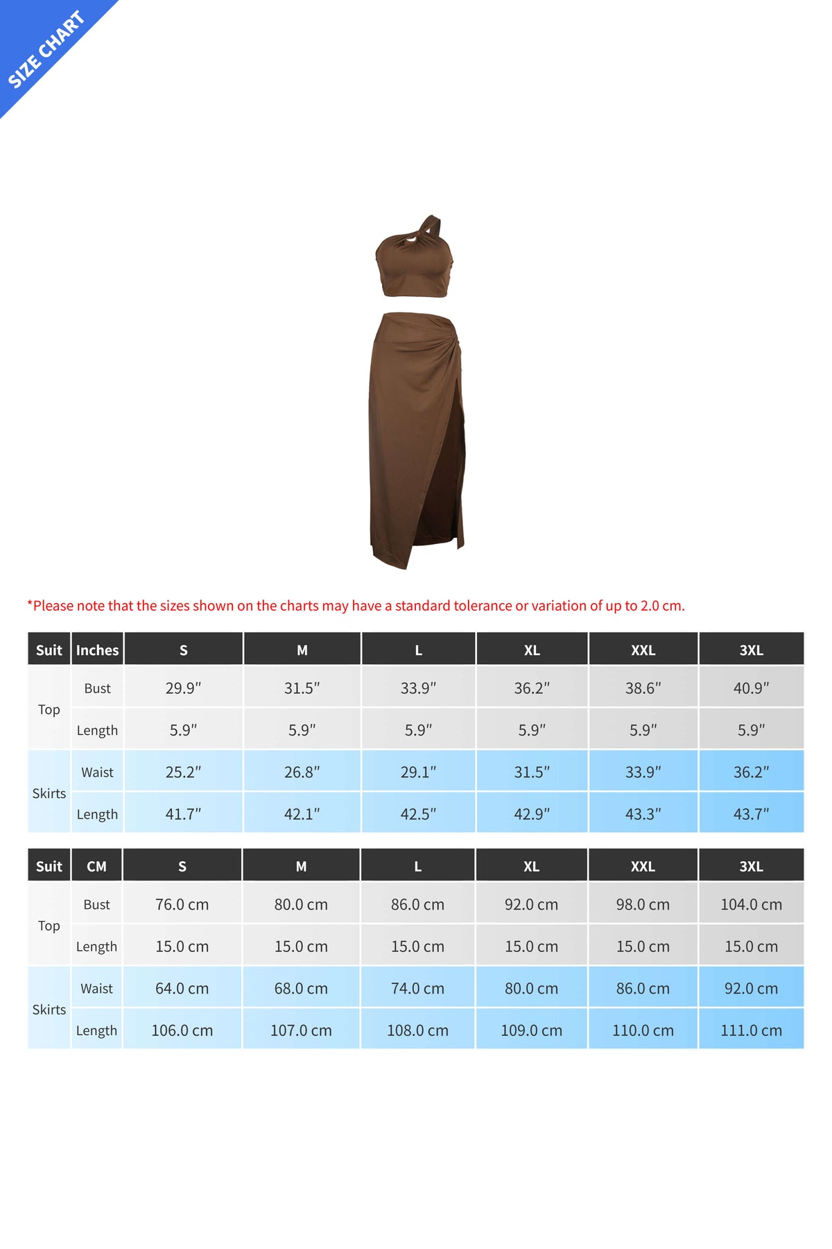 Solid One Shoulder Crop Top and Slit Skirt Set
