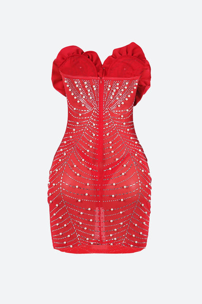 Rhinestone Bodycon Mini Dresses