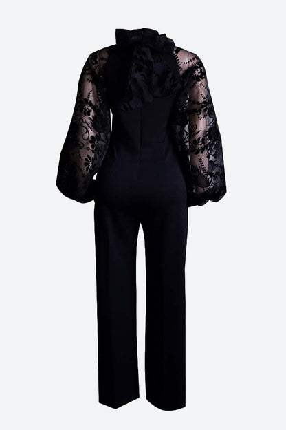 Long Sleeve Slim Fit Chic Straight Jumpsuit