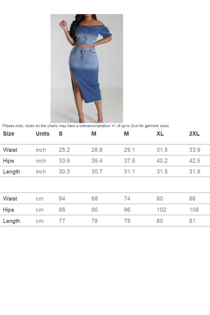 Denim Midi Skirt