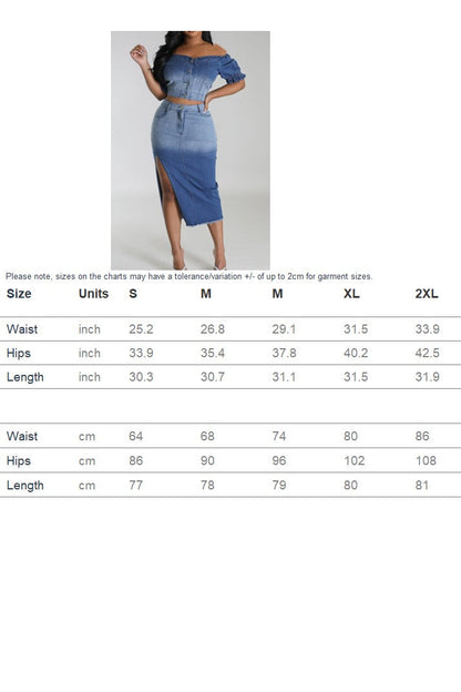 Denim Midi Skirt