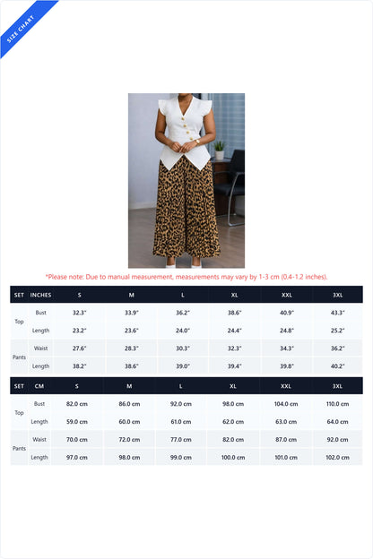 Pleated Wide Leg Pants & Asymmetric Top 2-Piece Set