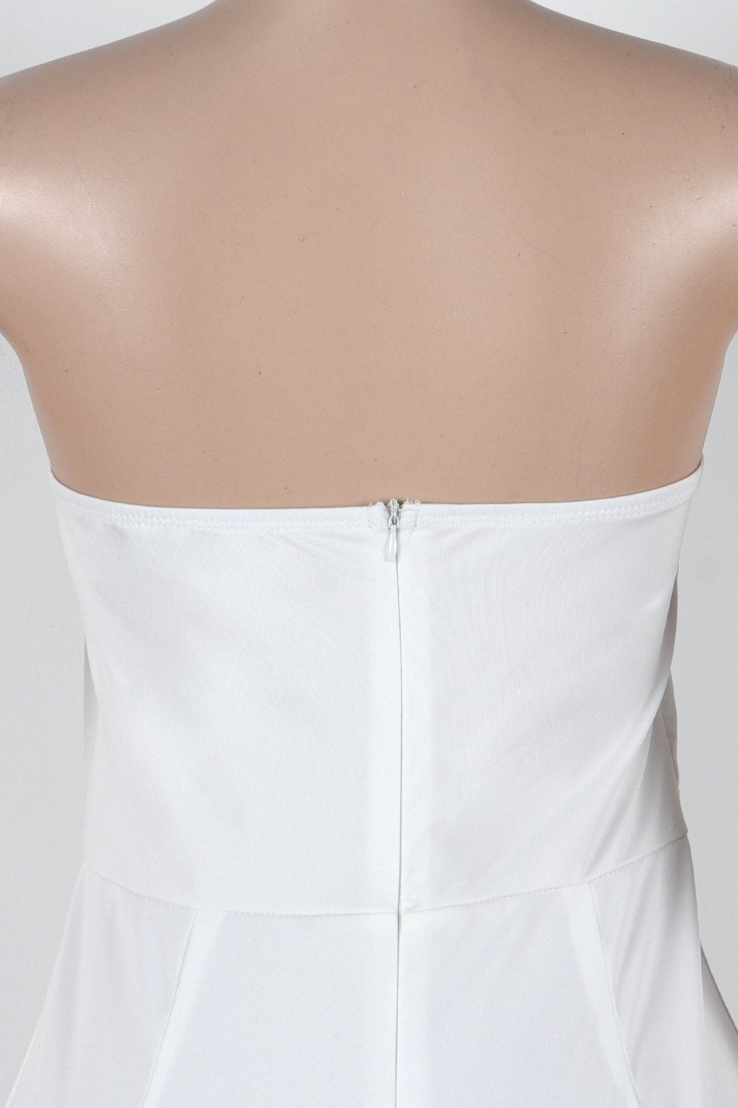 Off Shoulder Button Strapless Irregular Jumpsuits