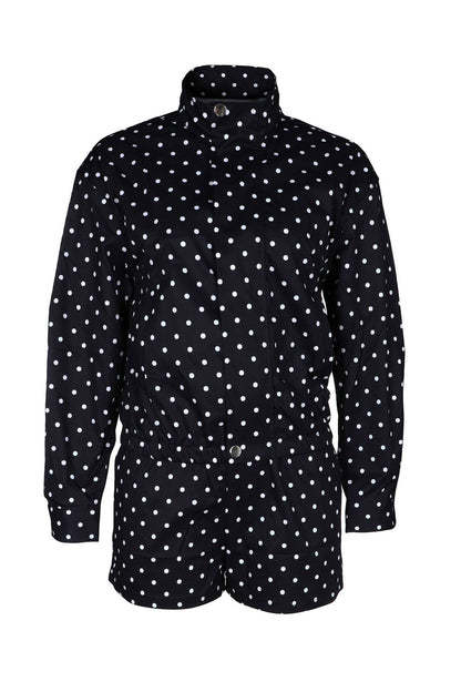 Polka Dot Zip-Up Jacket & Shorts Set
