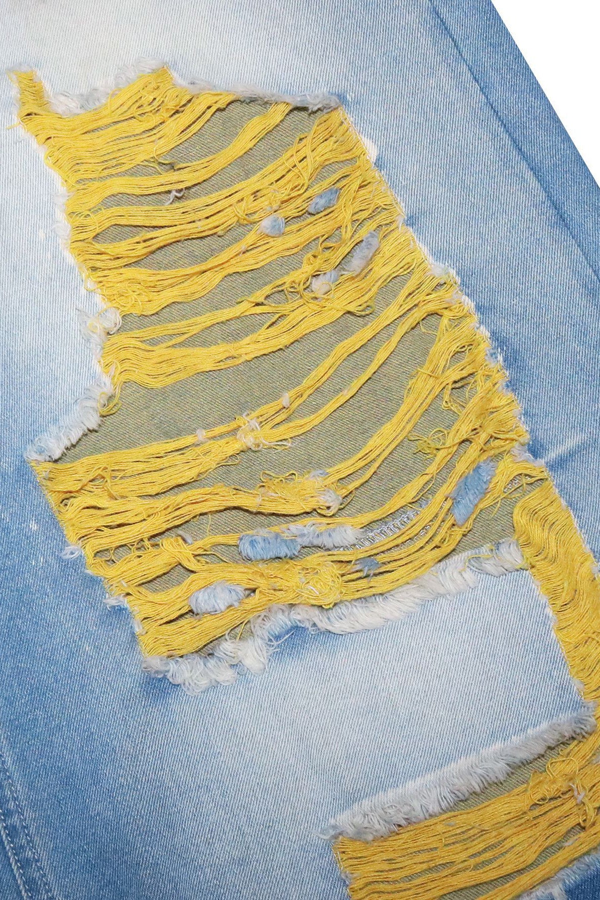 High-Waisted Distressed Wide-Leg Jean