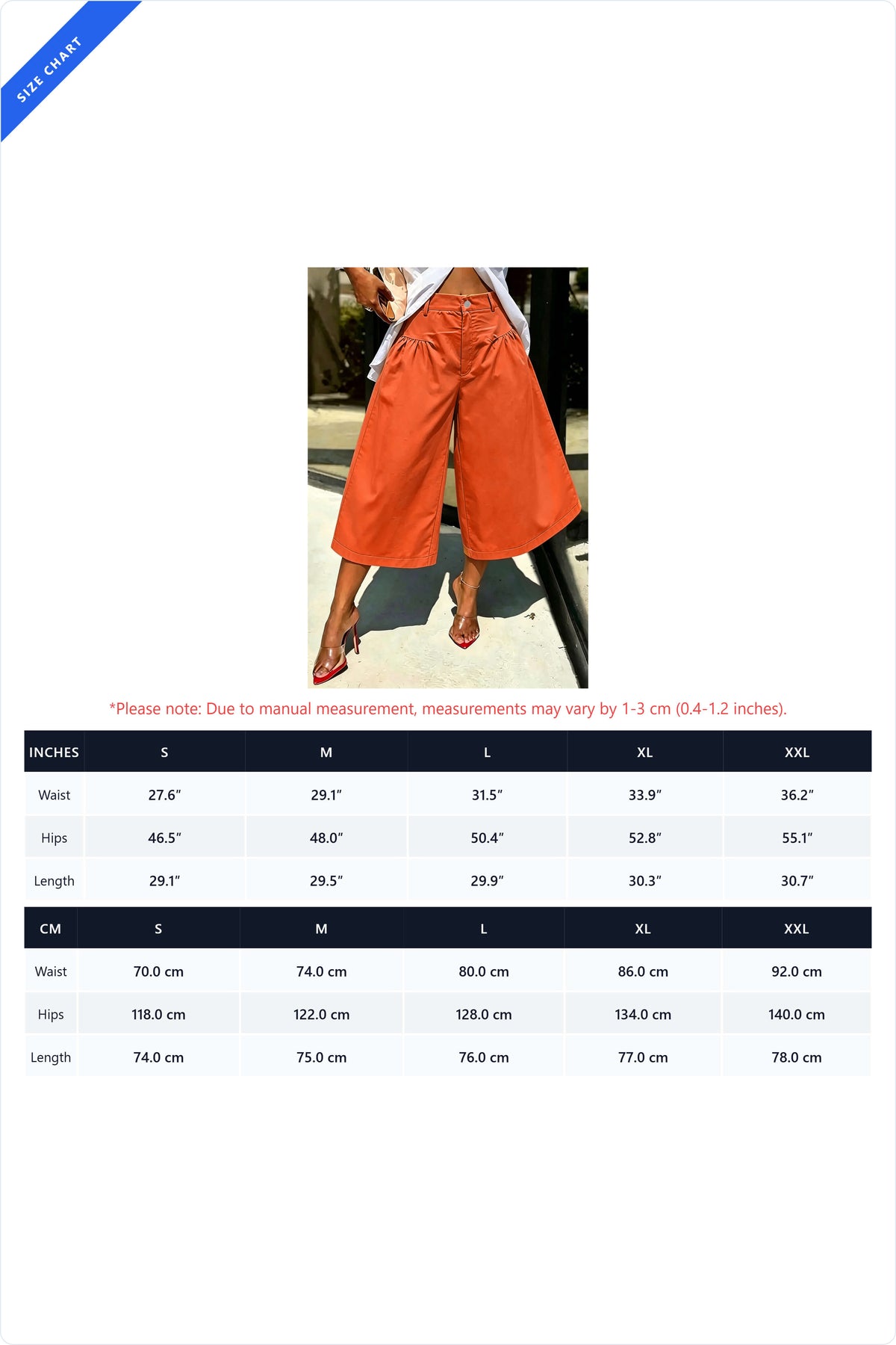 High Waist Gathered Wide Leg Culottes