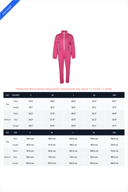 Contrast Stitch Zip-Up & Legging Set