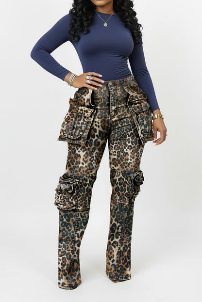 Camo Multi Pocket Cargo Pants