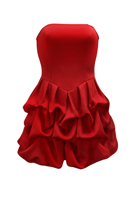 Bubble Hem Corset Mini Dress