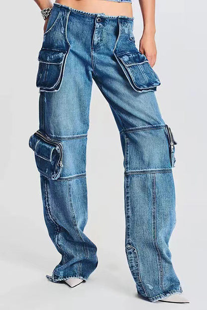 Denim Utility Cargo Jeans