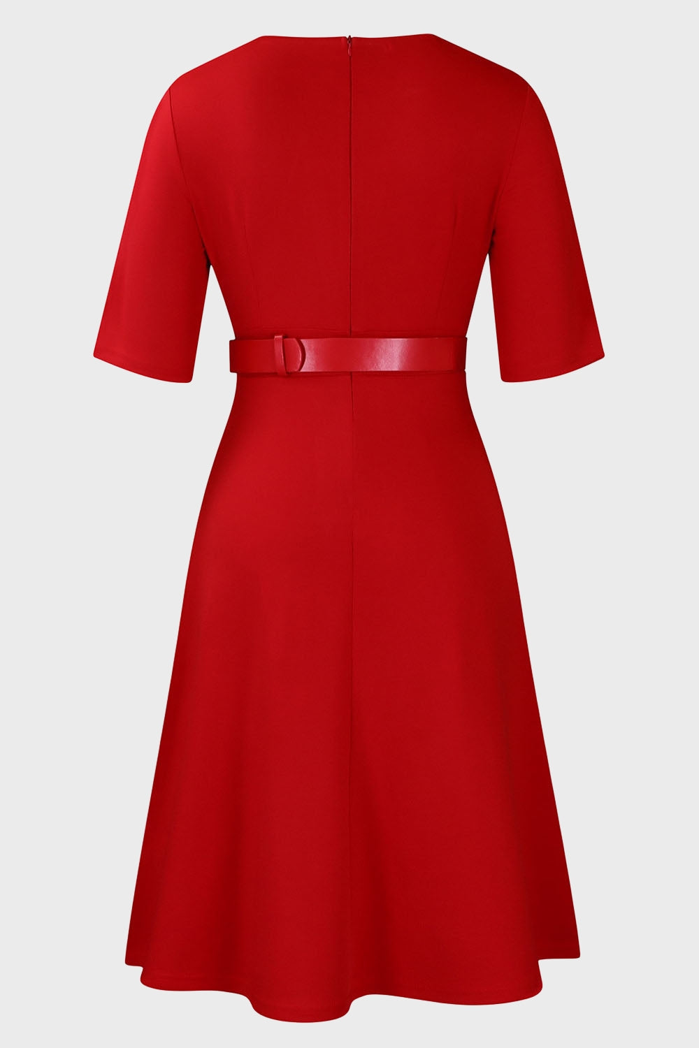 Solid Color Midi Dress