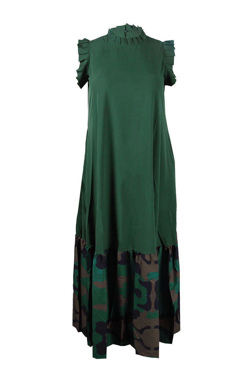 Maxi Dress With Ruffle Sleeve
