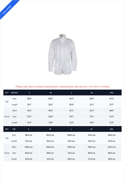 Polka Dot Zip-Up Jacket & Shorts Set