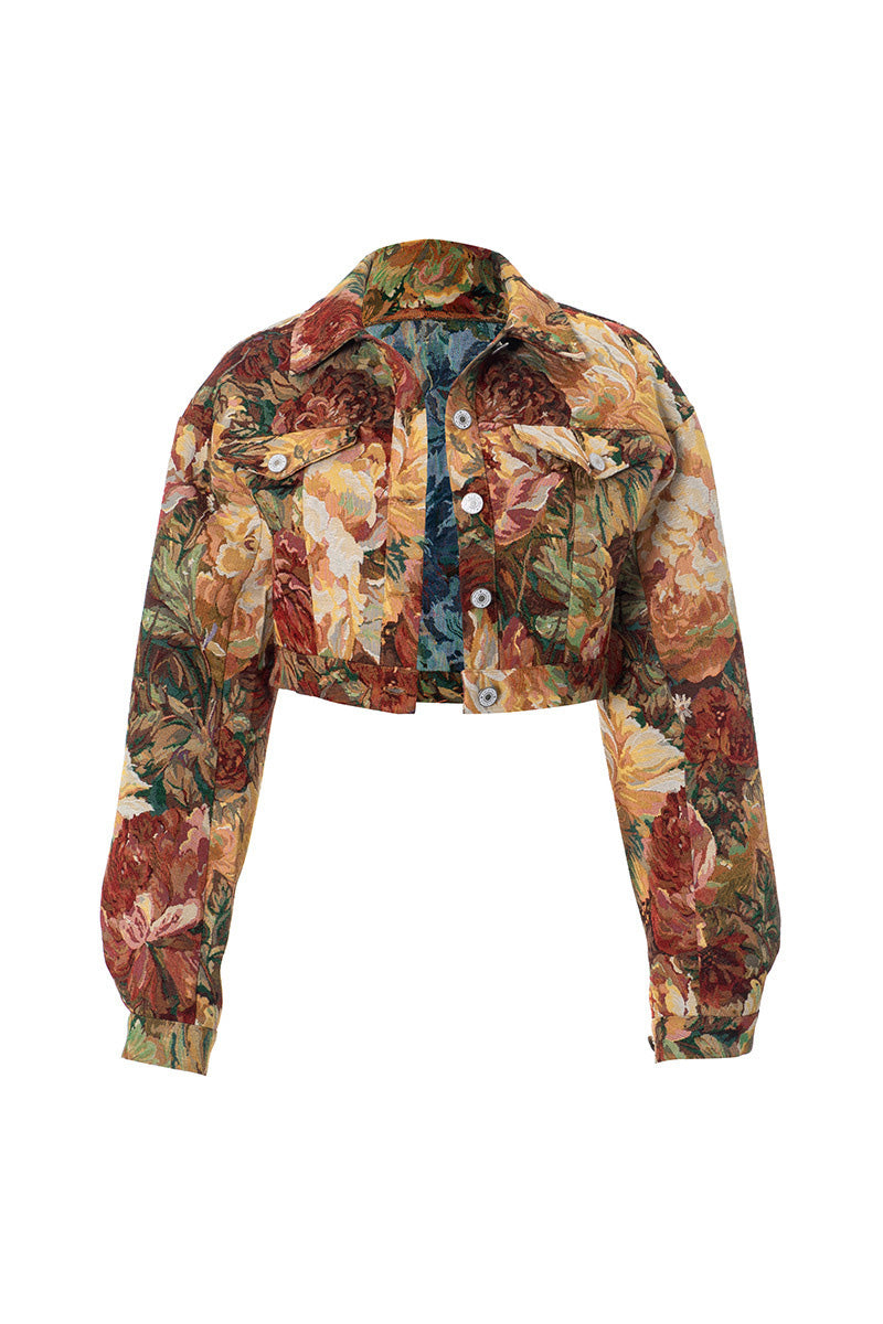 Floral Cropped Jacket