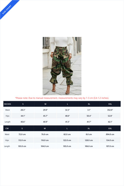 High-Waisted Ankle-Tie Baggy Utility Pants