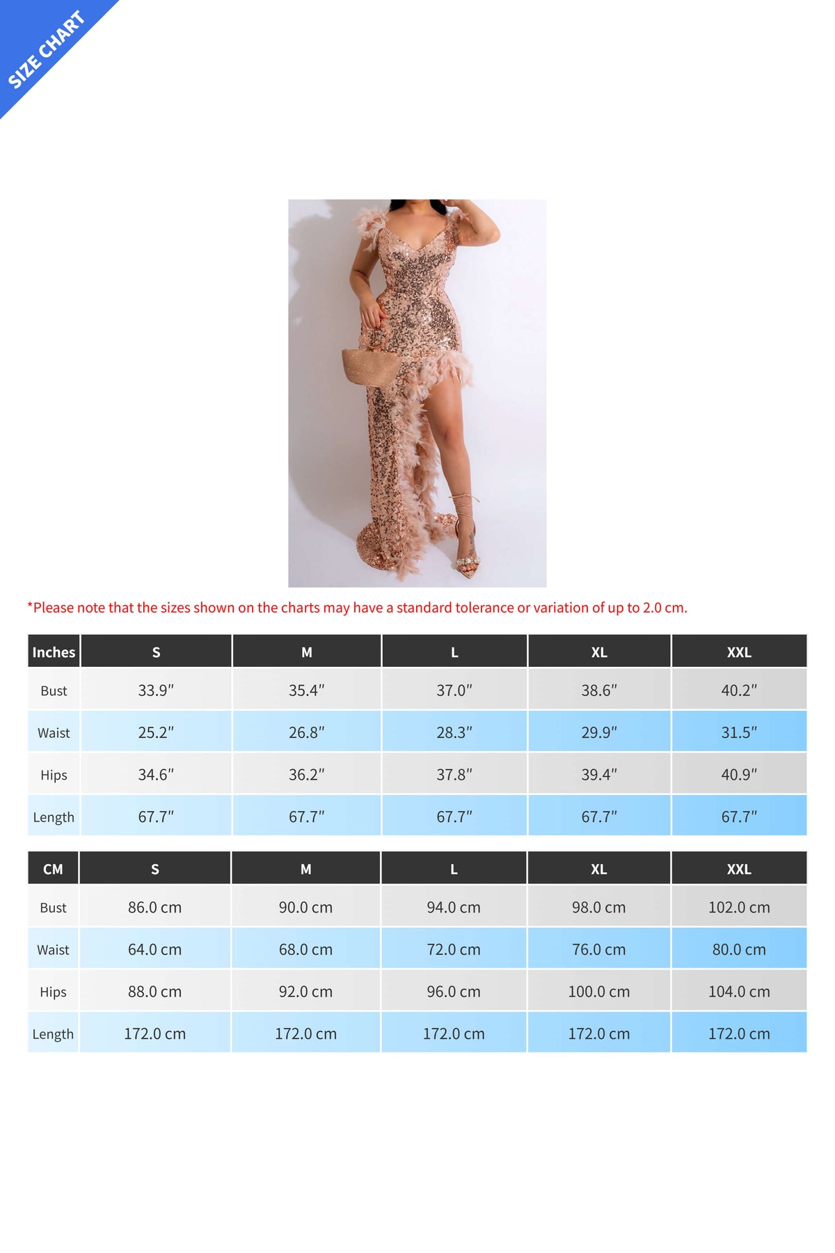 Feather Sequins Strap High Slit Dress