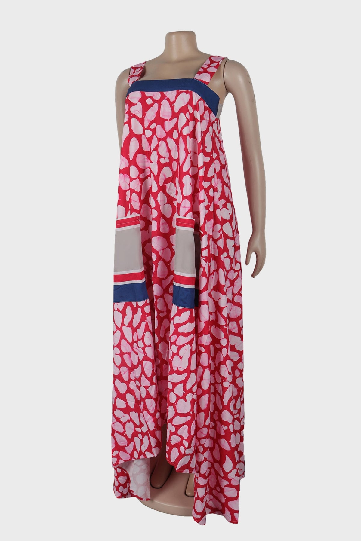 Sleeveless Printed Colorblock Sundress